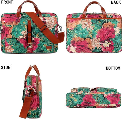 Vista 2 de Baosha Bolso Mensajero Multicolor de 17 Pulgadas para Computadora Portátil, Portafolio para Mujer BC-07 multicolor/fantasía (bs)
