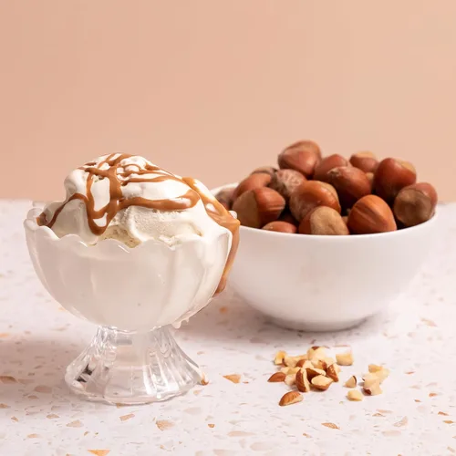 Vista 3 de Variegate de avellana (9 libras), Nutlicious, fabricado en los Estados Unidos, sin aceite de palma, 0.14 oz de proteína. Gourmet Hazelnut Swirl