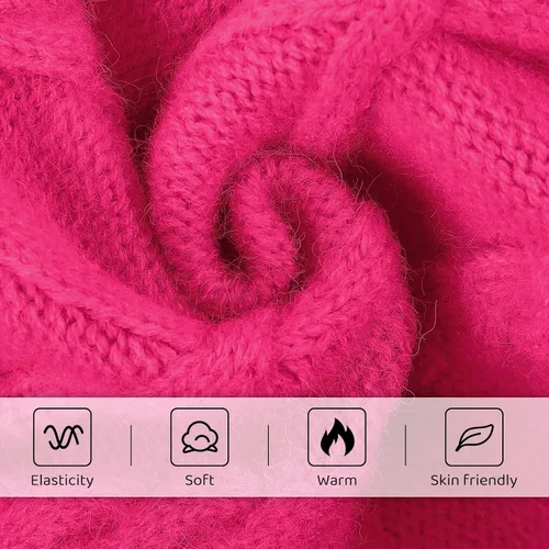 Vista 36 de Queenmore - Suéter de punto trenzado con cuello alto para perros pequeños, para climas fríos, para chihuahua, bulldog, teckel, carlino y yorkie, XS