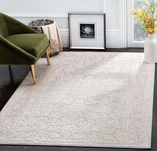 Vista 9 de SAFAVIEH - Alfombra decorativa de la colección Reflection - 2'3" x 3', color beige y crema, no desprende pelusa y fácil de limpiar, ideal