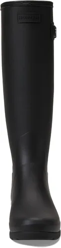Vista 2 de Hunter Botas altas refinadas con correa trasera para mujer, parte superior sintética, forro textil y patrón de costuras ordenadas
