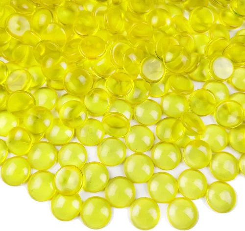 Vista 16 de HappyFiller 1200 PCS gemas acrílicas planas tipo canicas de 0.6" color morado brillante para rellenos de jarrones, confeti de fiesta, centros