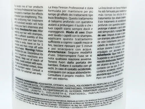 Vista 2 de Firenze Professional Tratamiento de máscara de queratina 33.8 oz - Brillo de labios estrellado libre 0.3 fl oz