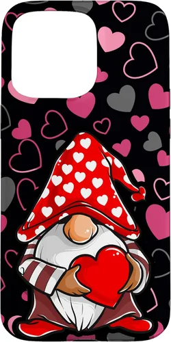 Vista 31 de Cute Gnome Valentine Heart Pattern Cozy Love Design Case for iPhone 17