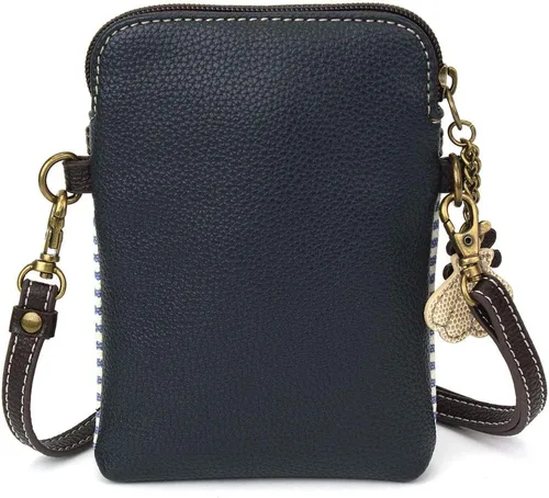 Vista 2 de CHALA Bolso cruzado para teléfono celular, piel sintética, lona multicolor con correa ajustable