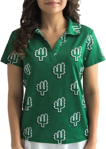 Vista 37 de YATTA GOLF Polo de golf prémium para mujer, ligero, de secado rápido, resistente a las arrugas y absorbe la humedad Aloha Sunrise