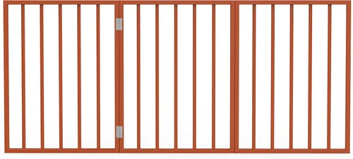 Vista 7 de PETMAKER Pet Gate - Puerta para perros para puertas, escaleras o casa - Independiente, plegable, estilo acordeón, valla de madera para perros