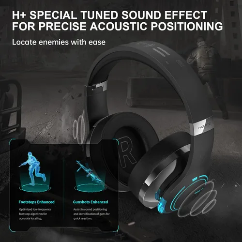 Vista 3 de Edifier G5BT Bluetooth Gaming Headset Over Ear Wired Headphones with Mic Black