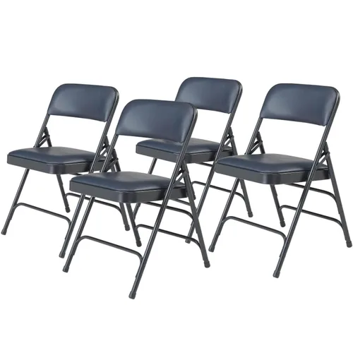 Vista 9 de National Public Seating - Sillas plegables portátiles acolchadas de alta calidad, serie 1300, tapizadas, sillas plegables resistentes