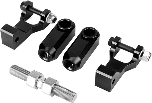 Vista 6 de Kit de bajada delantera, material de aluminio, kit de bajada delantera y trasera ajustable para ATV para Raptor 350 660 700 (negro)
