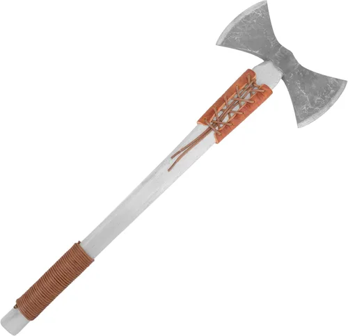 Vista 8 de Protector de cuello de hacha de cuero, cubiertas para mango de hacha para púas de jardinería o protector de hachas de campamento