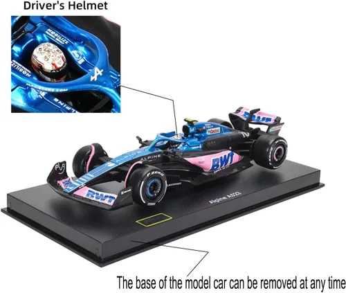 Vista 4 de HTLNUZD Bburag 1/43 2023 F1 Team A523#10 P.Gasly - Modelo de coche de carreras para adultos BWT-Alpine DieCast de aleación para adultos