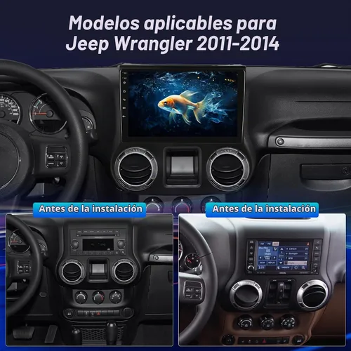 Vista 4 de para Jeep Wrangler 2011-2014 con Apple Carplay inalámbrico y Android Auto, 2+64G 10.1 pulgadas pantalla táctil Android radio de coche, DSP/múltiples