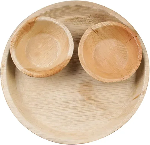 Vista 3 de TXV Mart - Cuencos desechables de hoja de palma de 6 pulgadas, 20 paquetes, 100% naturales, biodegradables y compostables, resistentes, bodas