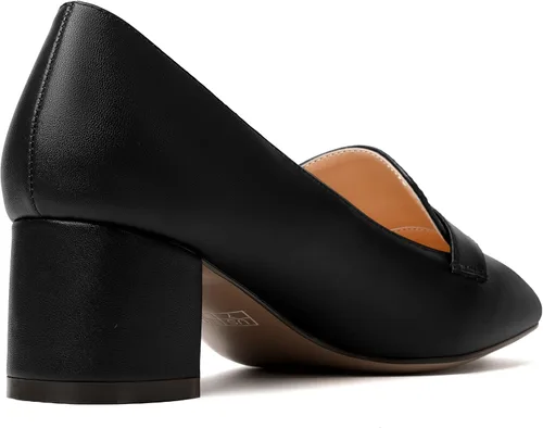 Vista 5 de MODENCOCO Mocasines de tacón bajo grueso para mujer, cómodos, informales, de 2 pulgadas
