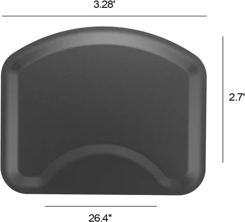 Vista 9 de OmySalon Tapete de peluquería antifatiga para peluquería, grueso tapete para silla de peluquero con corte redondo para peluquería de pie, peluquería