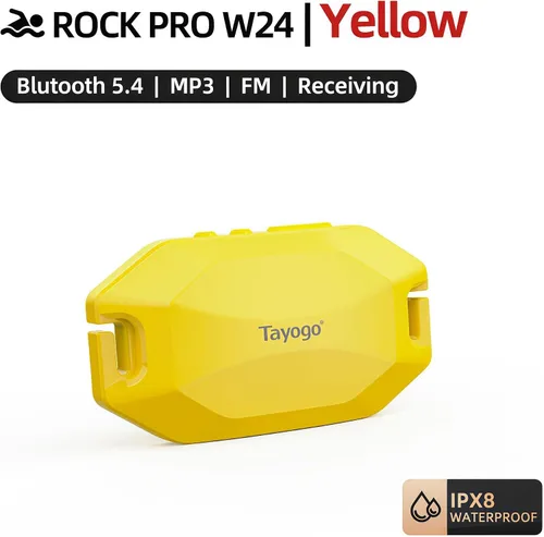 Vista 2 de Tayogo Rock PRO W24 - Auriculares de natación impermeables de conducción ósea para natación, reproductor MP3 4 en 1 de 32 GB, Bluetooth 5.4, radio