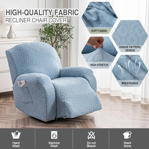 Vista 146 de Gennia Funda Impermeable para Silla Reclinable, Fundas Elásticas para Sofá Reclinable con Bolsillos, Fundas Lavables para Silla Reclinable Lazy Boy