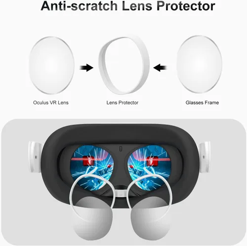 Vista 6 de SUPERUS Lens Protector Compatible with OculusMeta Quest 2, Glasses Spacer - Anti-Scratch VR Accessories to Prevent Your Glasses from Scratching VR