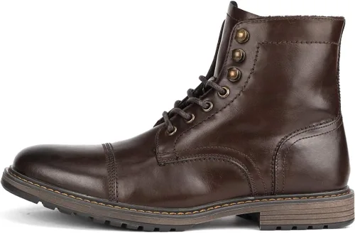 Vista 2 de Bruno Marc Botas de motocicleta para hombre, botas de vestir Oxford