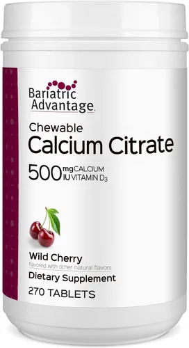 Vista 9 de Bariatric Advantage Citrato de calcio masticable, cereza silvestre, 90