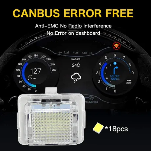 Vista 3 de Apmat - Conjunto de carcasa de lámpara de matrícula LED completa compatible con Mercedes-Benz W204 W204 5D W212 W216 W221 C E S CL Class Error