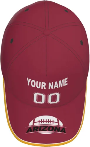 Vista 3 de Gorra personalizada con cualquier nombre y número ajustable, regalo personalizado para papá, hombres, mujeres, jóvenes, fanáticos de los deportes