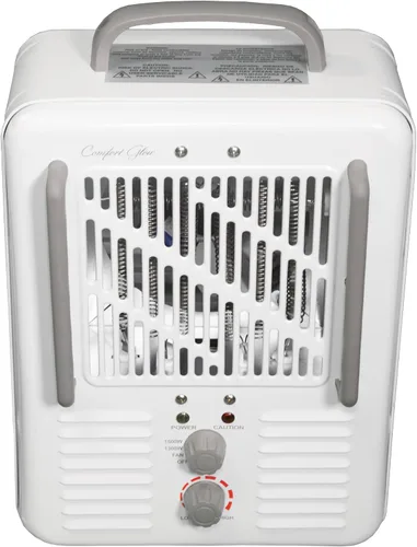 Vista 2 de Comfort Glow EUH341 Milkhouse Style Calentador eléctrico 5,200 Btu, blanco, longitud: 7 pulgadas, ancho: 10,25 pulgadas, altura: 15,5 pulgadas