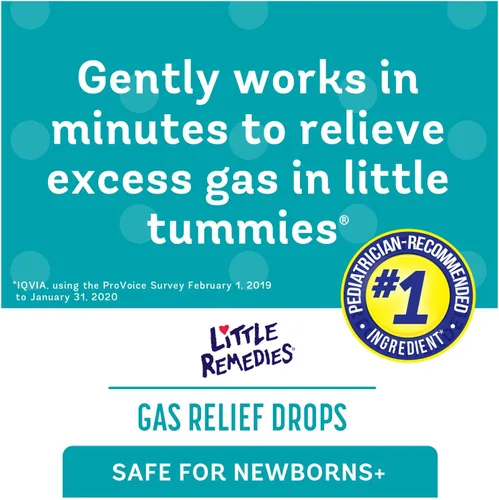 Vista 3 de Little Remedies Gotas de alivio de gas Sabor natural de bayas 1 onza. Paquete de 1 Funciona suavemente en minutos Seguro para recién nacidos