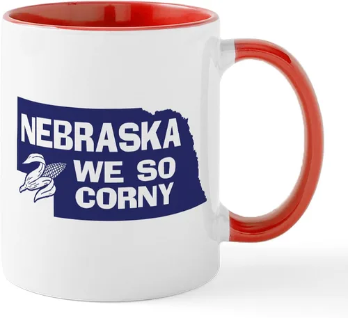 Vista 44 de CafePress I Love Nebraska Taza de café de cerámica de 11 oz (11.0 fl oz)
