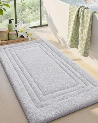 Vista 10 de DEXI Tapetes de baño, 32 x 20 pulgadas, antideslizantes, lavables, absorbentes, de secado rápido, para ducha y fregadero, color beige