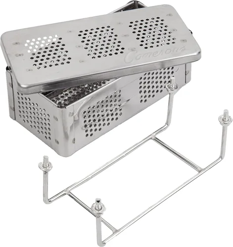 Vista 7 de Camerons The Flip - Caja profesional para ahumadores calientes y fríos, caja de humo patentada para parrilla de gas o carbón con Firestarters