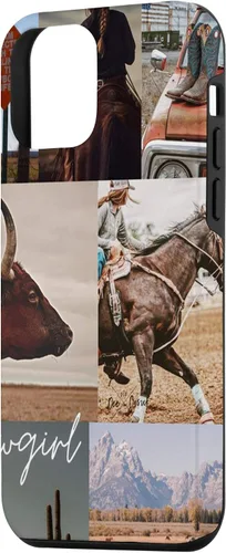 Vista 2 de iPhone 12 mini Cowgirl Retro Howdy Giddy Western Estética Boho Cowboy Estuche de regalo