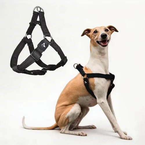 Vista 9 de Kruz - Arnés para perro sin tirones (pecho de 21 a 30 pulgadas, peso de 22 a 53 libras), arnés resistente para razas medianas, ajuste ultra cómodo
