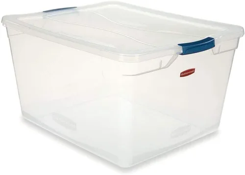 Vista 5 de Bolsa de almacenamiento inteligente Rubbermaid Clever Store con cierre, 15-quart, transparente (FG3Q2200CLMCB)