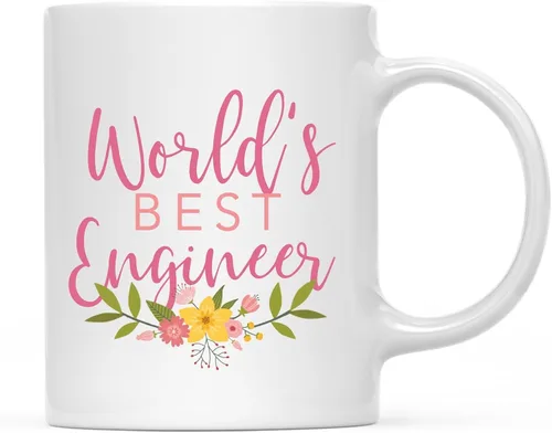 Vista 77 de Andaz Press Taza de café de 11 oz, regalo de broma de la mejor abbuela del mundo, diseño floral, paquete de 1