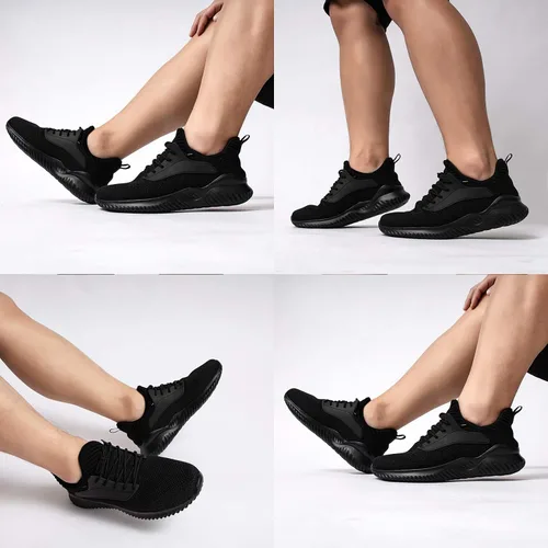 Vista 7 de Akk Zapatos deportivos para caminar para hombre, zapatos deportivos de espuma viscoelástica para correr, para entrenamiento atlético, gimnasio