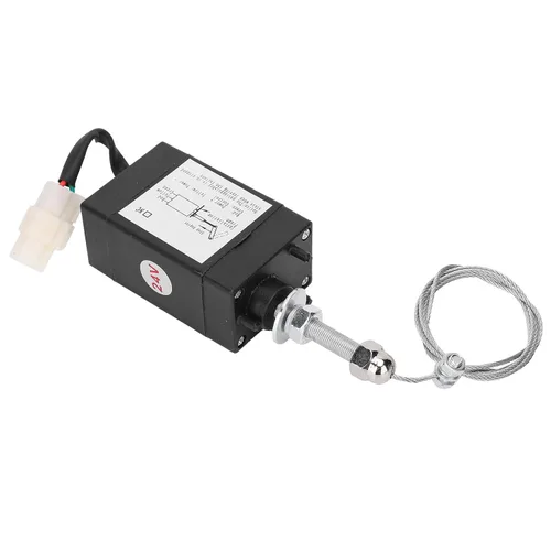 Vista 4 de Solenoid Valve, Disel Engine Solenoid Valve Plastic Normally Open Stop Controller DC24V Shut Off Stop, Automotive Starter Solenoids