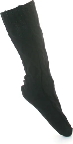 Vista 2 de Calcetines gruesos de punto trenzado para mujer, calcetines cálidos y gruesos, casuales, cómodos, hasta la rodilla, calentadores de piernas