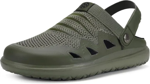 Vista 8 de Zuecos de jardín para hombre y mujer, sandalias transpirables para caminar ortopédicas de verano con suela de fascitis plantar