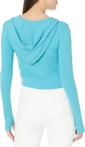 Vista 2 de NIA Sudadera corta Hacci con capucha para mujer