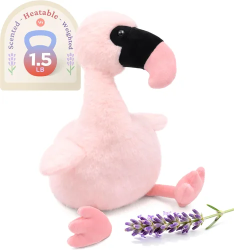 Vista 27 de IKASA Animal de peluche de pingüino para microondas, almohadilla térmica para mayor comodidad y calidez, calentable y refrigerable de 1.5 libras