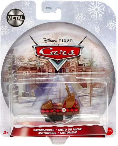 Vista 3 de Disney Pixar Cars Holiday Christmas Special Edition Winter Series - Paquete de fundición a presión de 3 autos – Mater, Lightning McQueen y moto