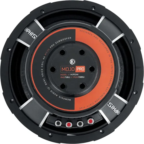 Vista 6 de Memphis (2) Audio MJP1244 12 "1500w MOJO Pro Subwoofers de audio para coche DVC 4 ohmios subwoofers