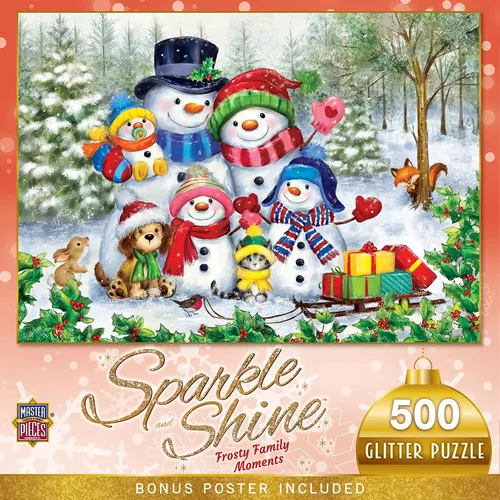 Vista 9 de MasterPieces Rompecabezas de 500 piezas con purpurina - Santa's Depot - 15 x 21 pulgadas
