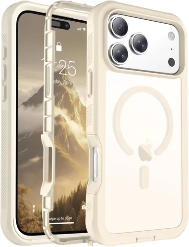 Vista 121 de jaroco - Funda magnética compatible con MagSafe para iPhone 11 de 6.1 pulgadas; protección de grado militar contra caídas, de doble capa