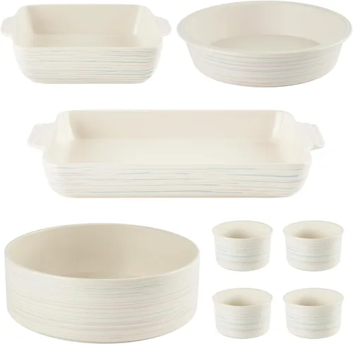 Vista 9 de Pyrex Juego de utensilios de cerámica para hornear de 3 piezas, cacerola