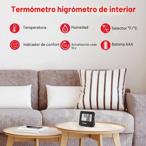 Vista 2 de TempPro TempAir - Termómetro higrómetro interior para el hogar