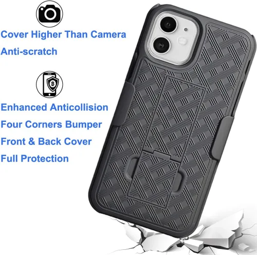 Vista 7 de Ailiber Funda con clip para cinturón para iPhone 11, protector de pantalla