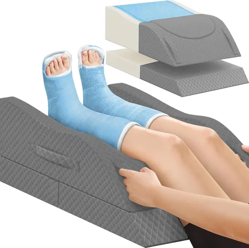 Vista 26 de Almohadas de elevación TranquilRelax para piernas después de cirugía, almohada de cuña de espuma viscoelástica ajustable para lesiones o descanso